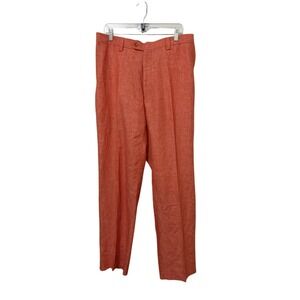 Vintage Inserch Mens 100% Linen Dress Pants Trousers 40 Quiet Luxury Old Money